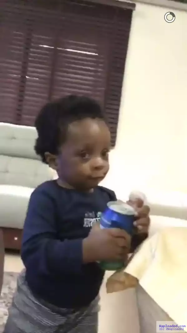 Photos: Olamide’s Son Batifeori Looks Cute In His New Afro Hairstyle